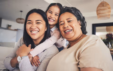 Family hanging out together