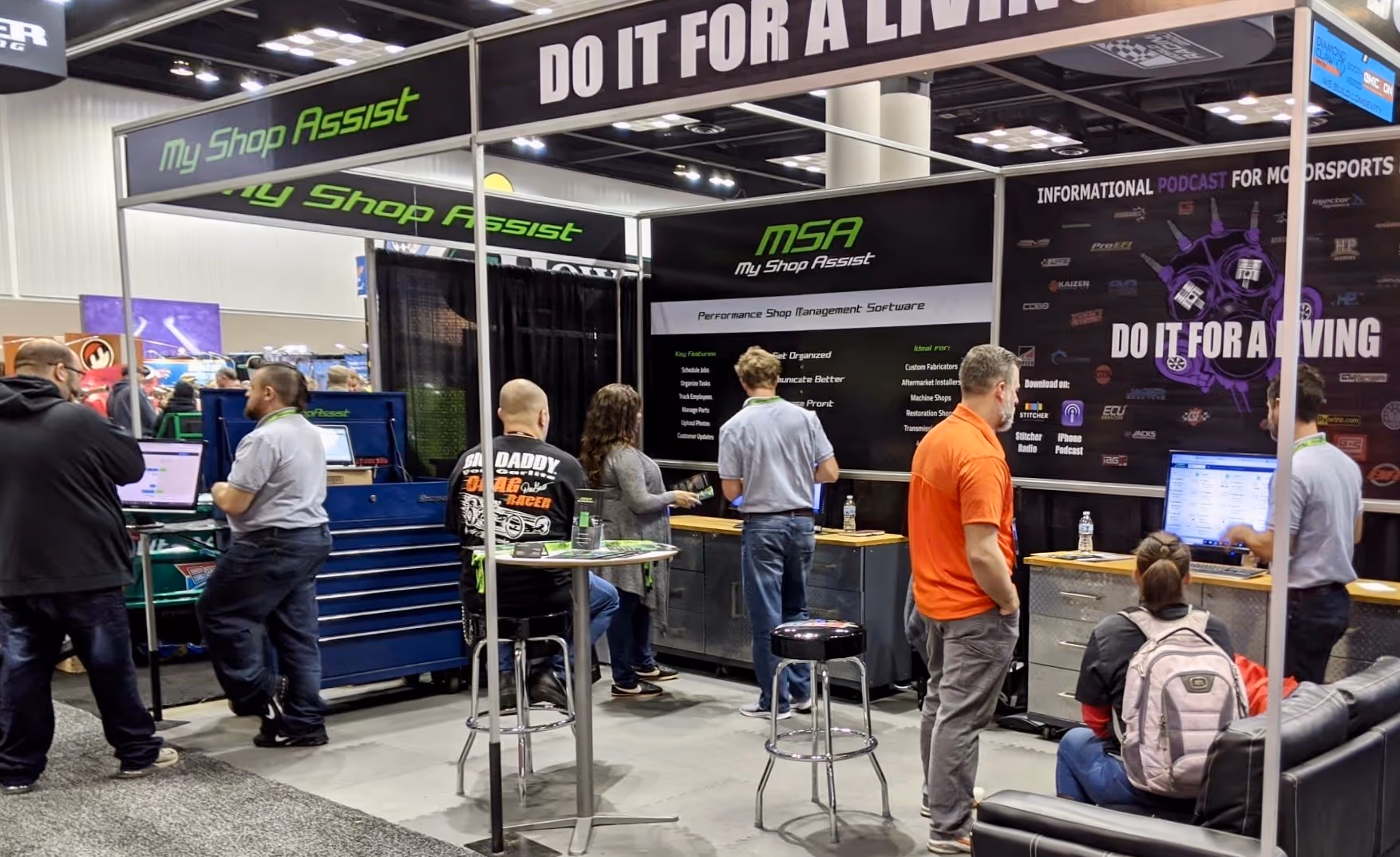 a picture of the PRI booth for my shop assist at the pri show.