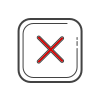 "X" icon.