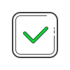 Green checkmark.