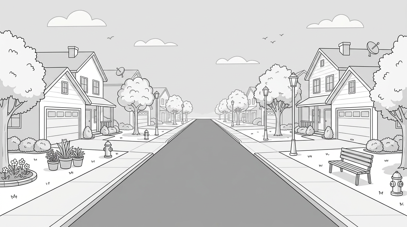 HOA street illustration.