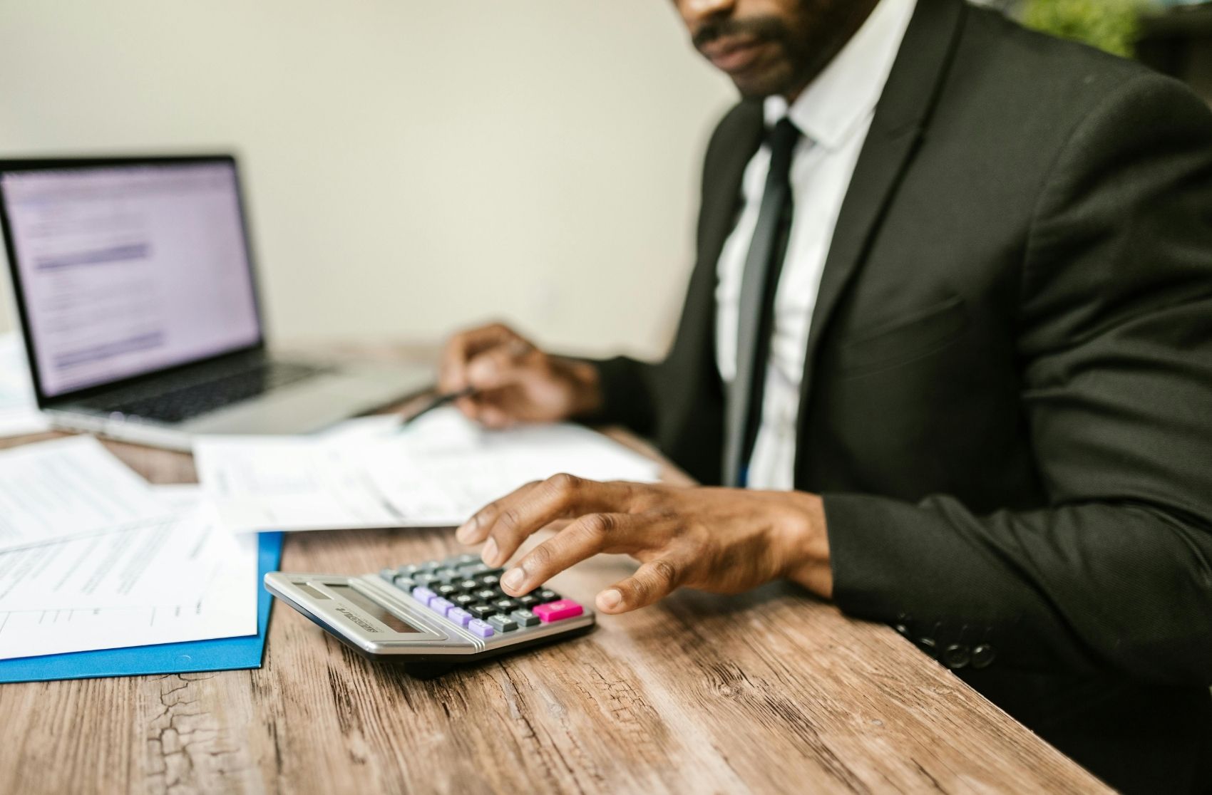 A Man Sitting at the Table