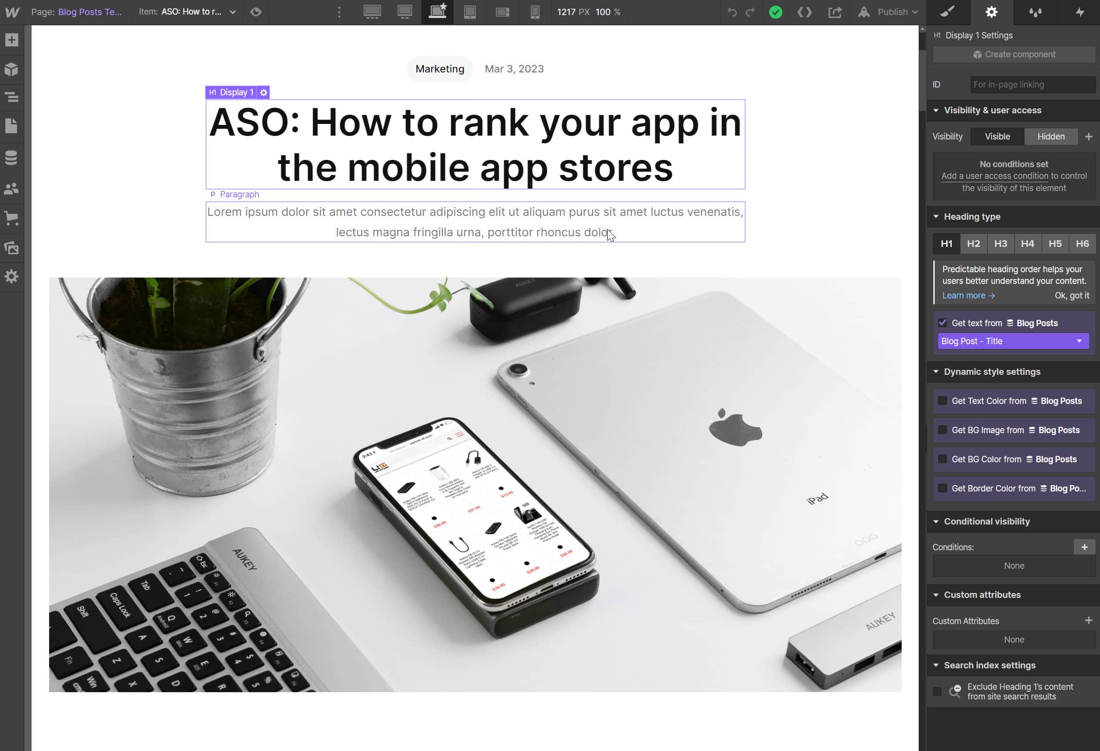 CMS Page - Writing X Webflow Template