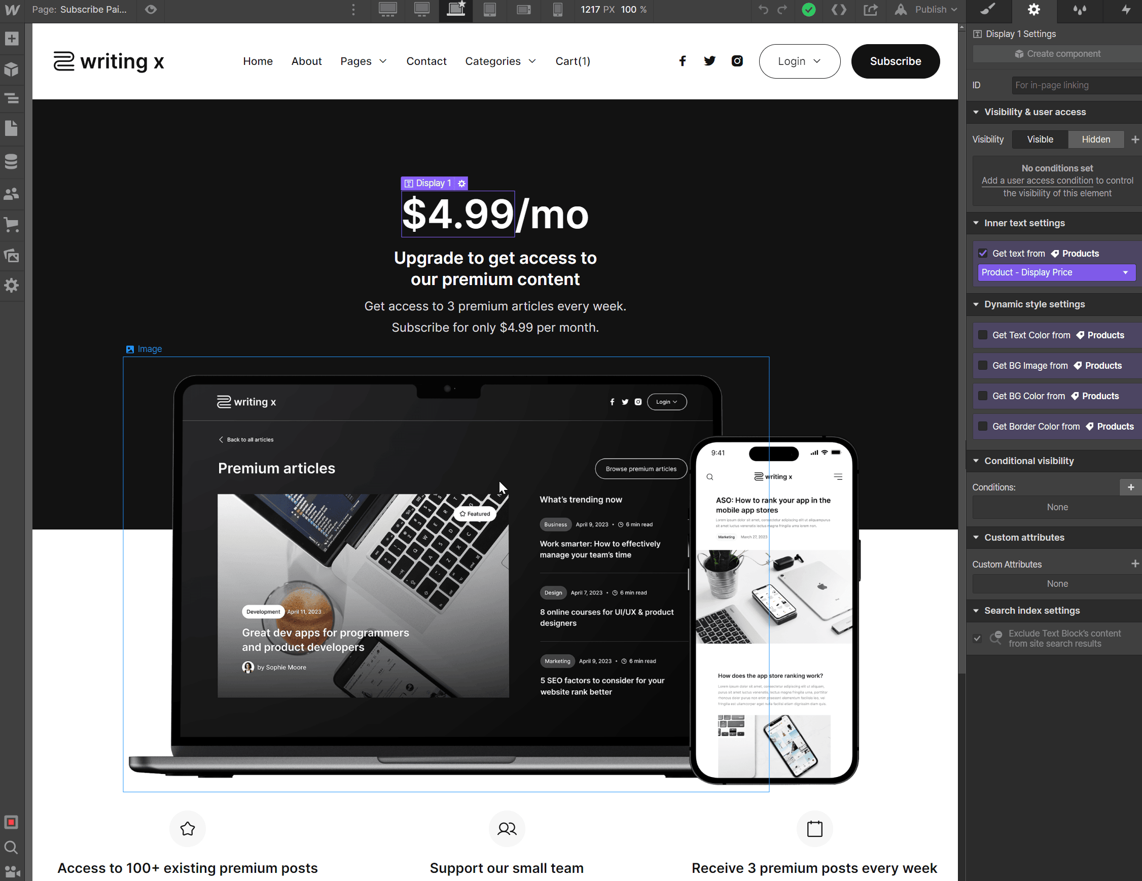Ecommerce Content - Writing X Webflow Template