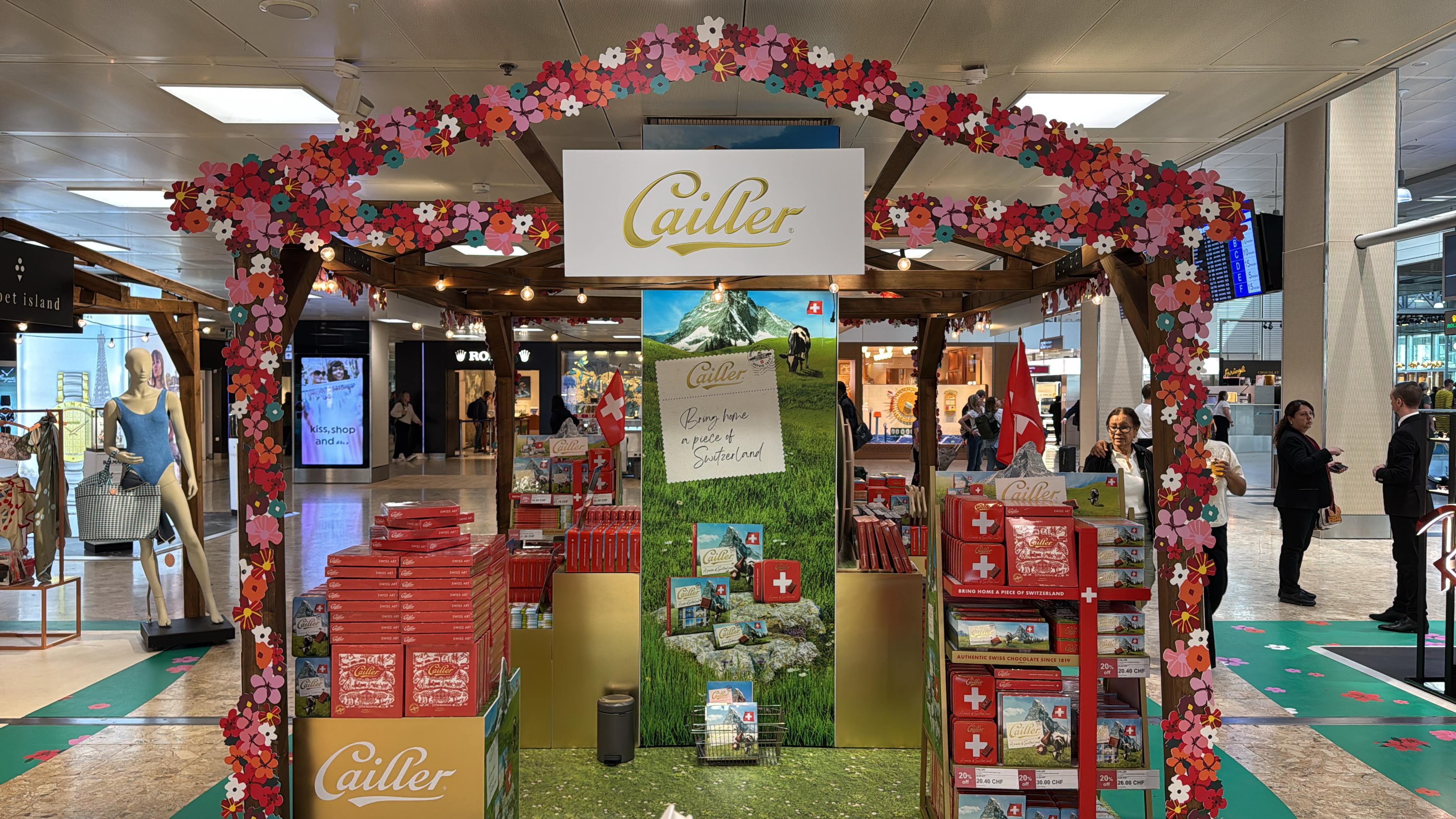 Nestlé's Cailler underlines its Swiss heritage at Geneva Airport