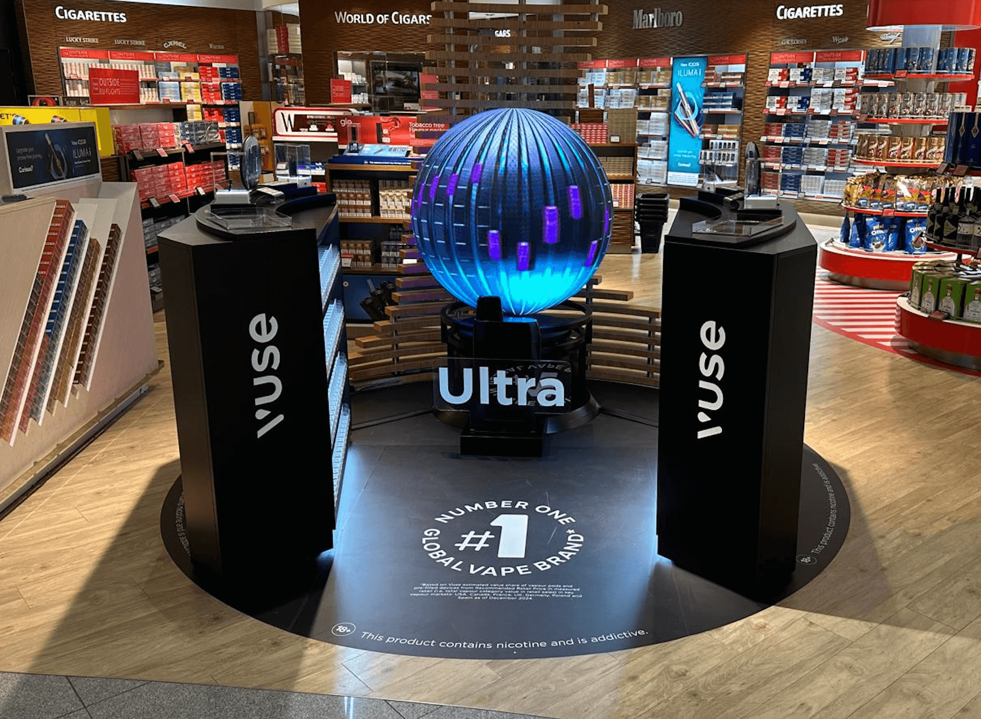Vuse Ultra sets a new benchmark in industry innovation. Its ClearView™ display offers users real-time monitoring of power, battery, and liquid levels