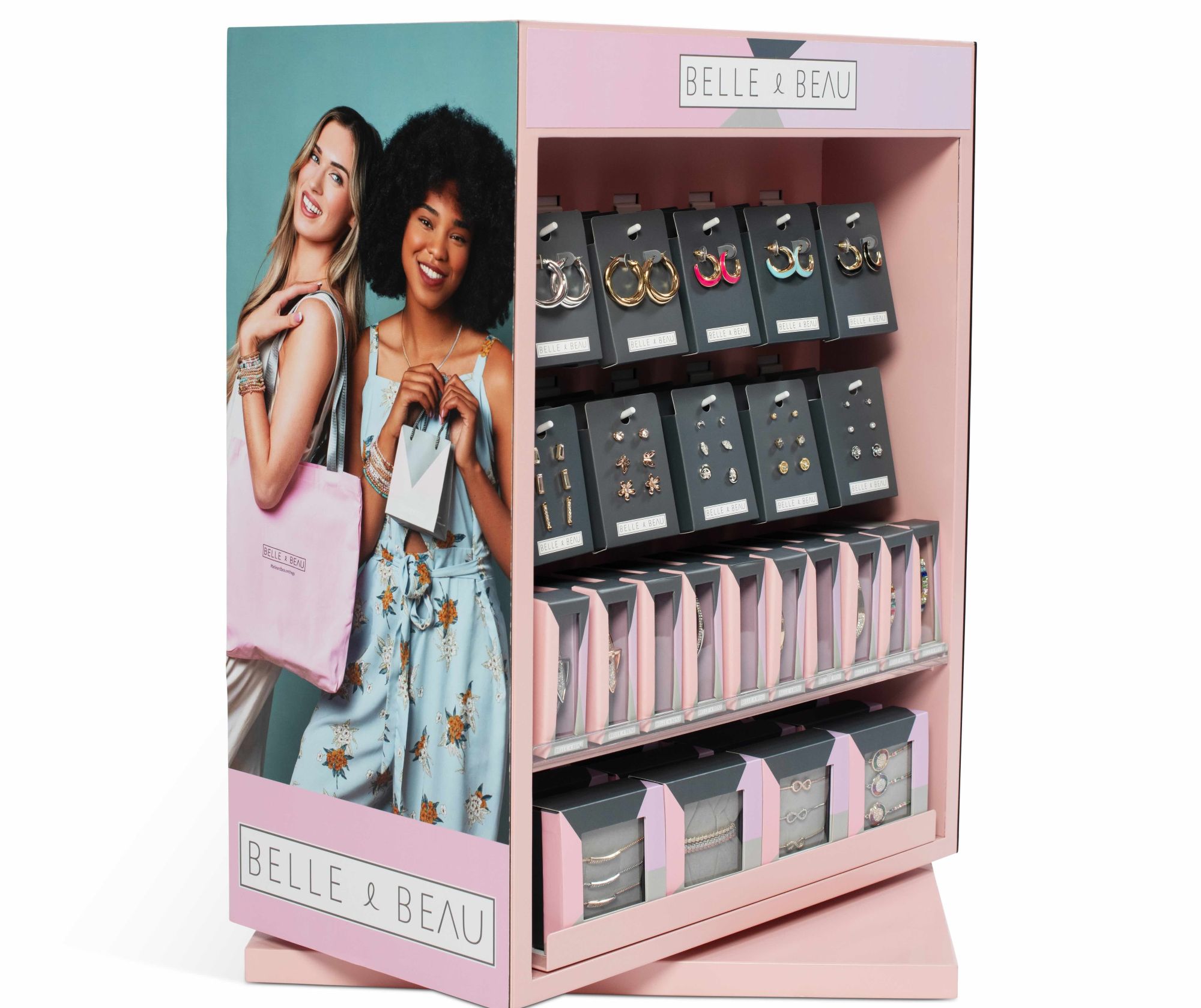 Kurate International enhances Belle & Beau travel retail proposition with space-efficient countertop spinner