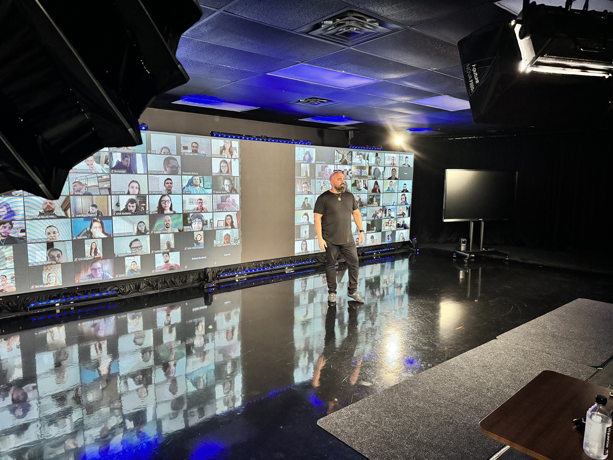 blonde fitness trainer