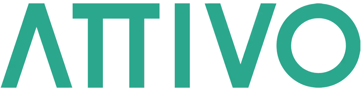 Attivo company logo in green letters.