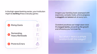 Comparison of banking sector challenges and a call for simple solutions: rising costs, heavy workloads, errors, and sluggish progress overcome by simple solutions to improve growth and efficiency.