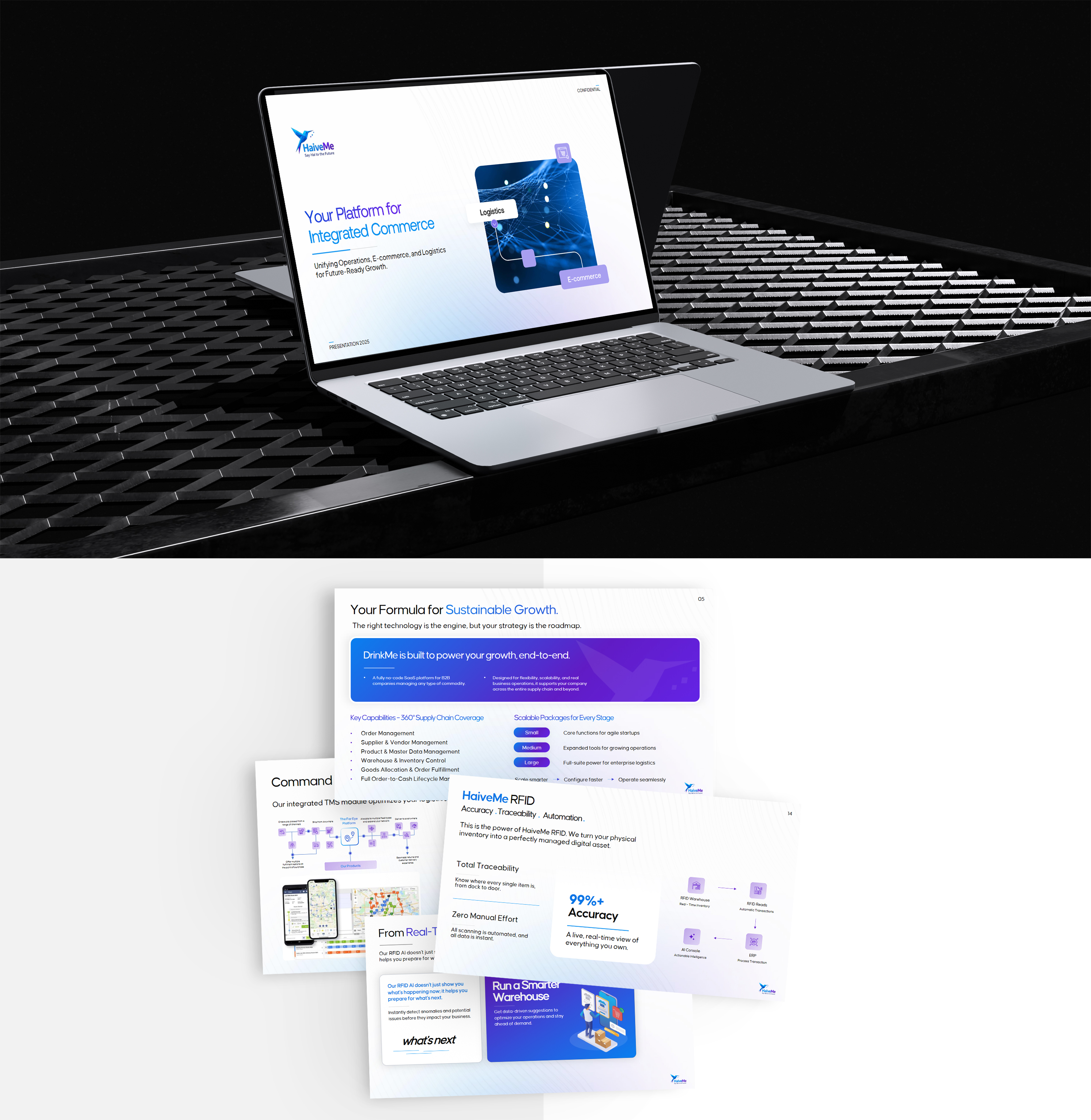 Cybersecurity pitch deck featuring founder profile and investor-ready presentation design 