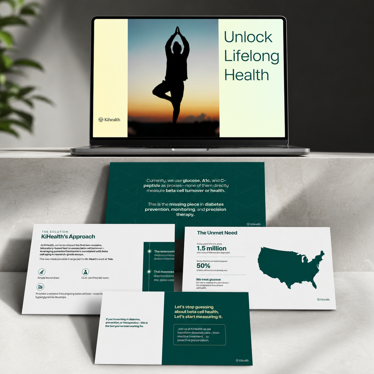 Healthcare pitch deck showcasing Medicare market insights and investor presentation design 