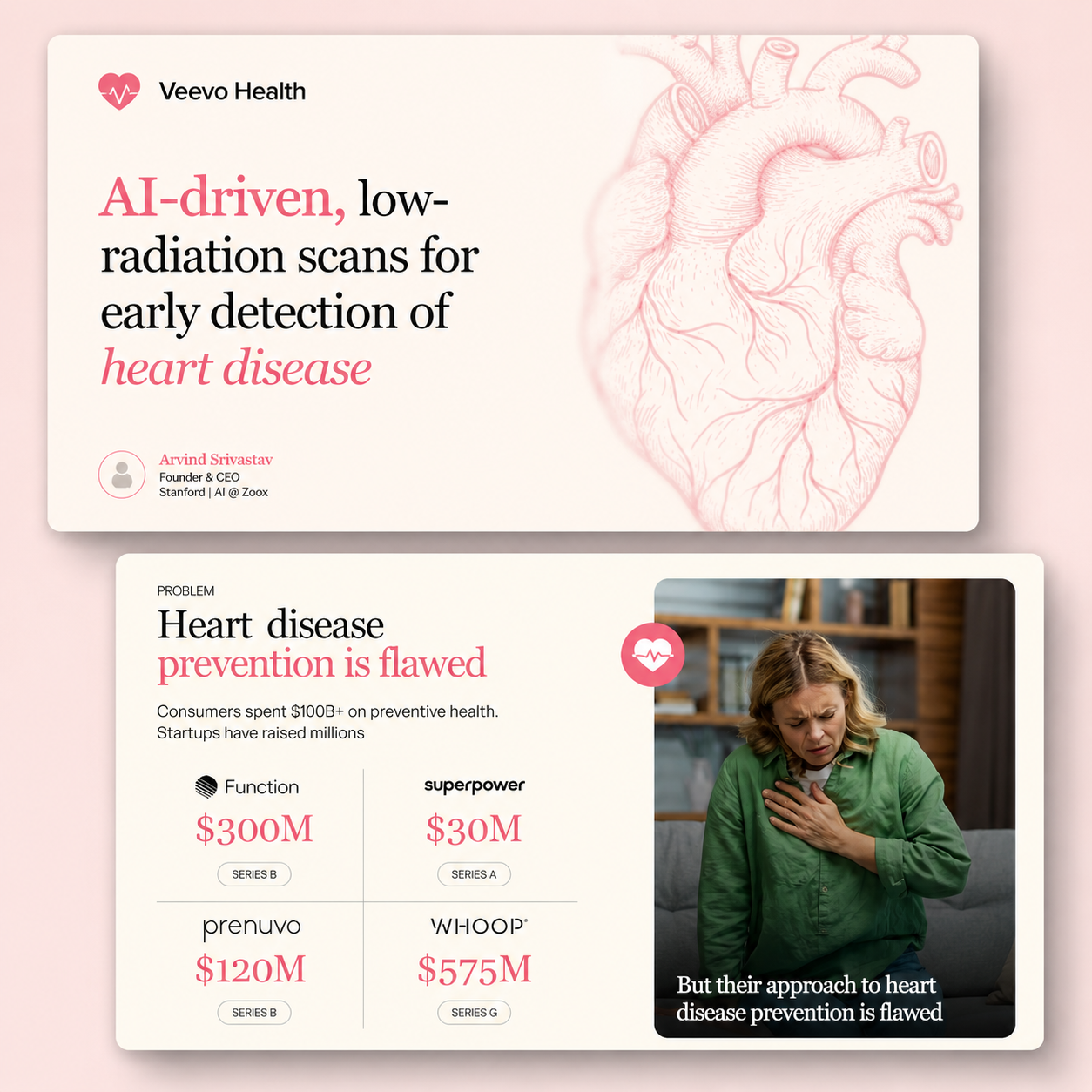 Healthcare pitch deck highlighting Medicare challenges and healthcare market opportunity analysis