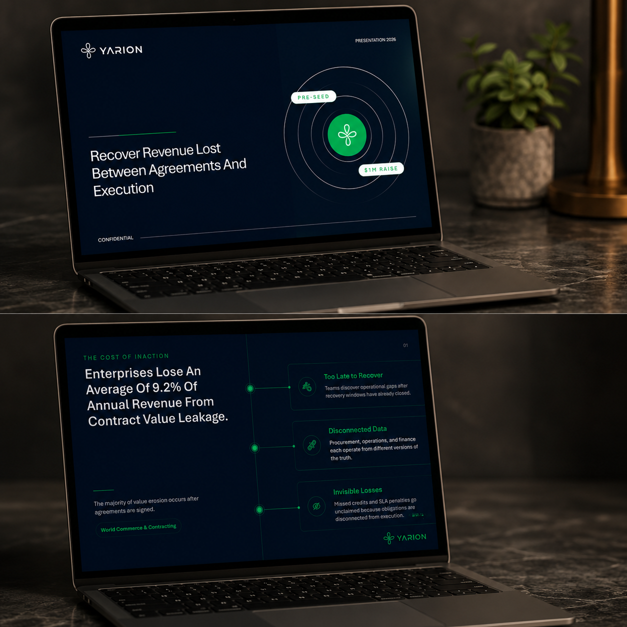 Healthcare pitch deck highlighting Medicare challenges and healthcare market opportunity analysis