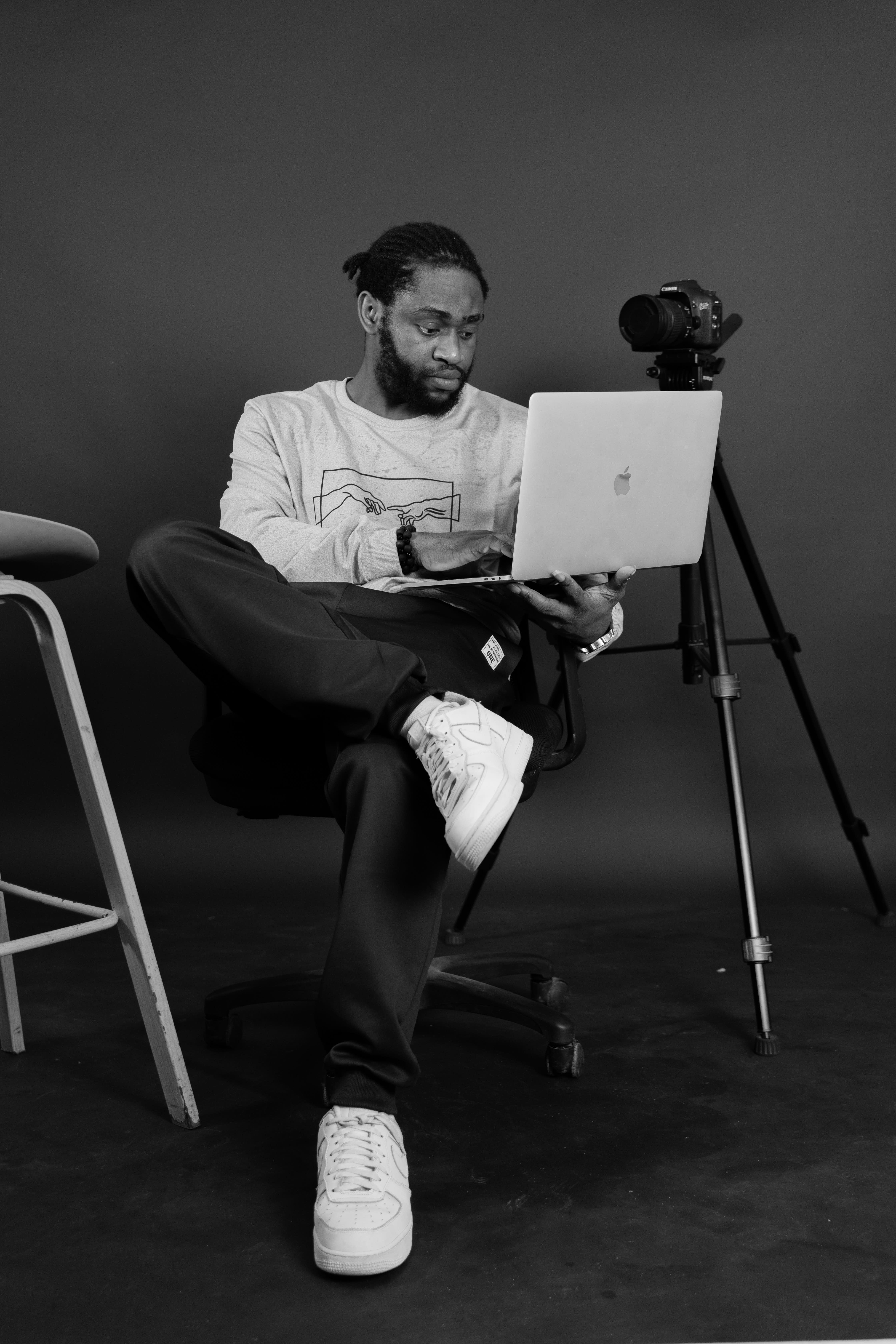 Precious Ben-Okoli on a Video Production Set
