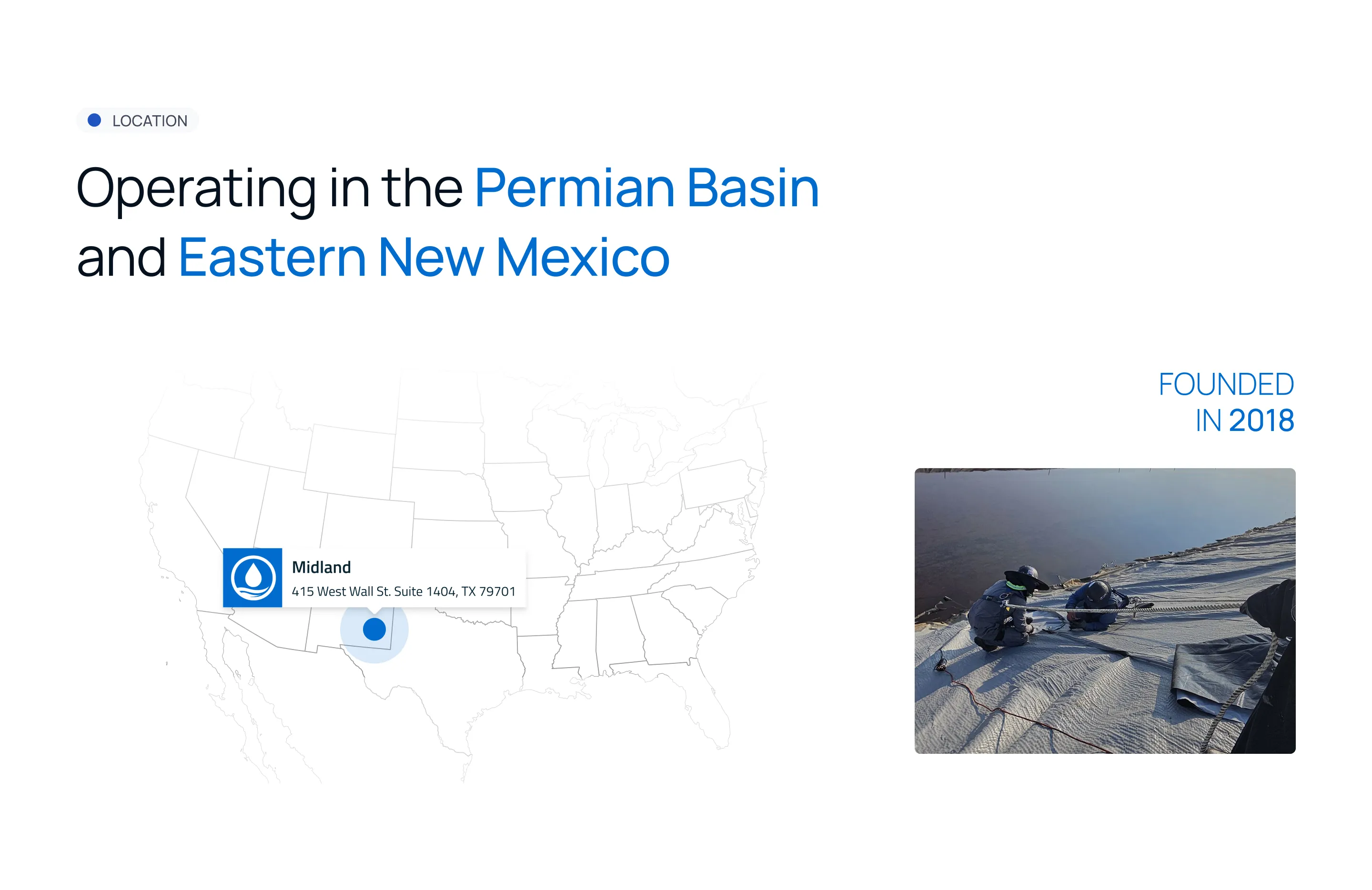 Website Redesign for Water Management System Company | Webflow CMS Development History and Location section