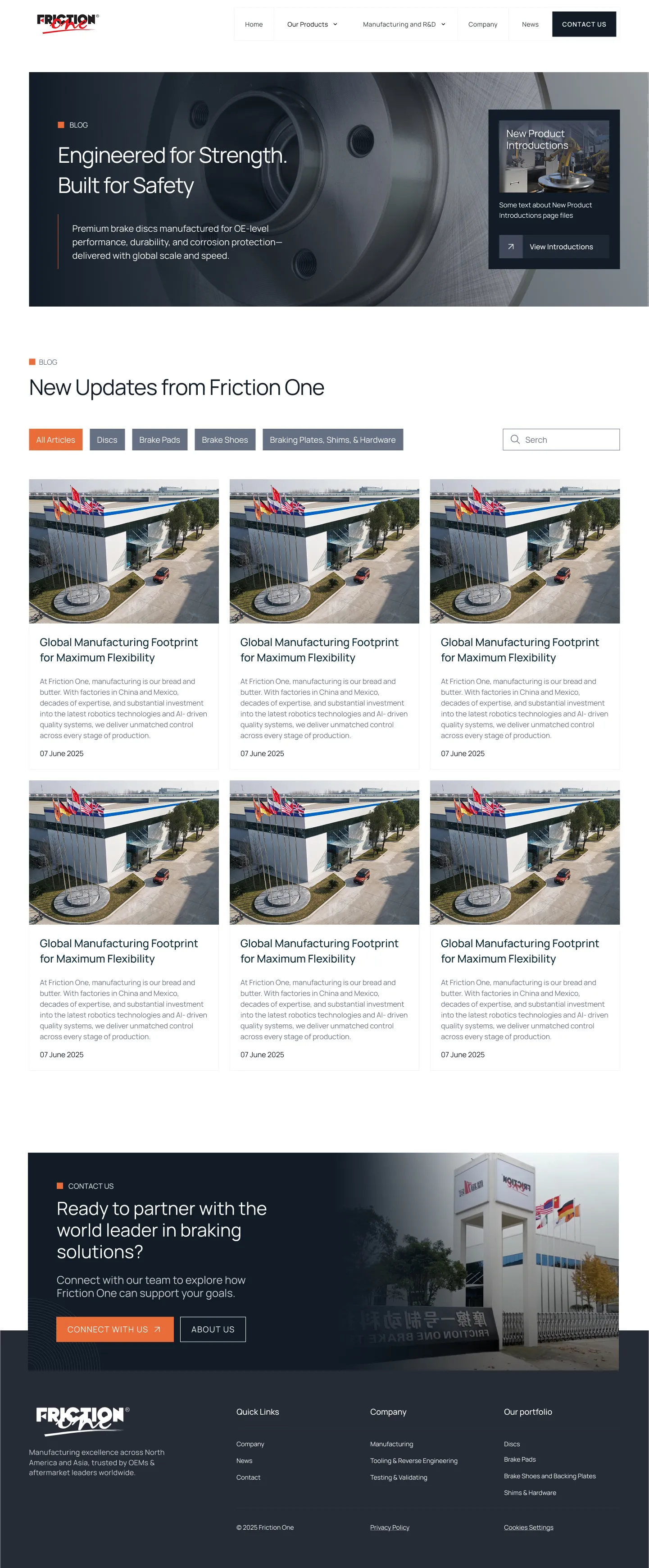 Manufacturing Company Website Development | Webflow CMS for Industrial Products
