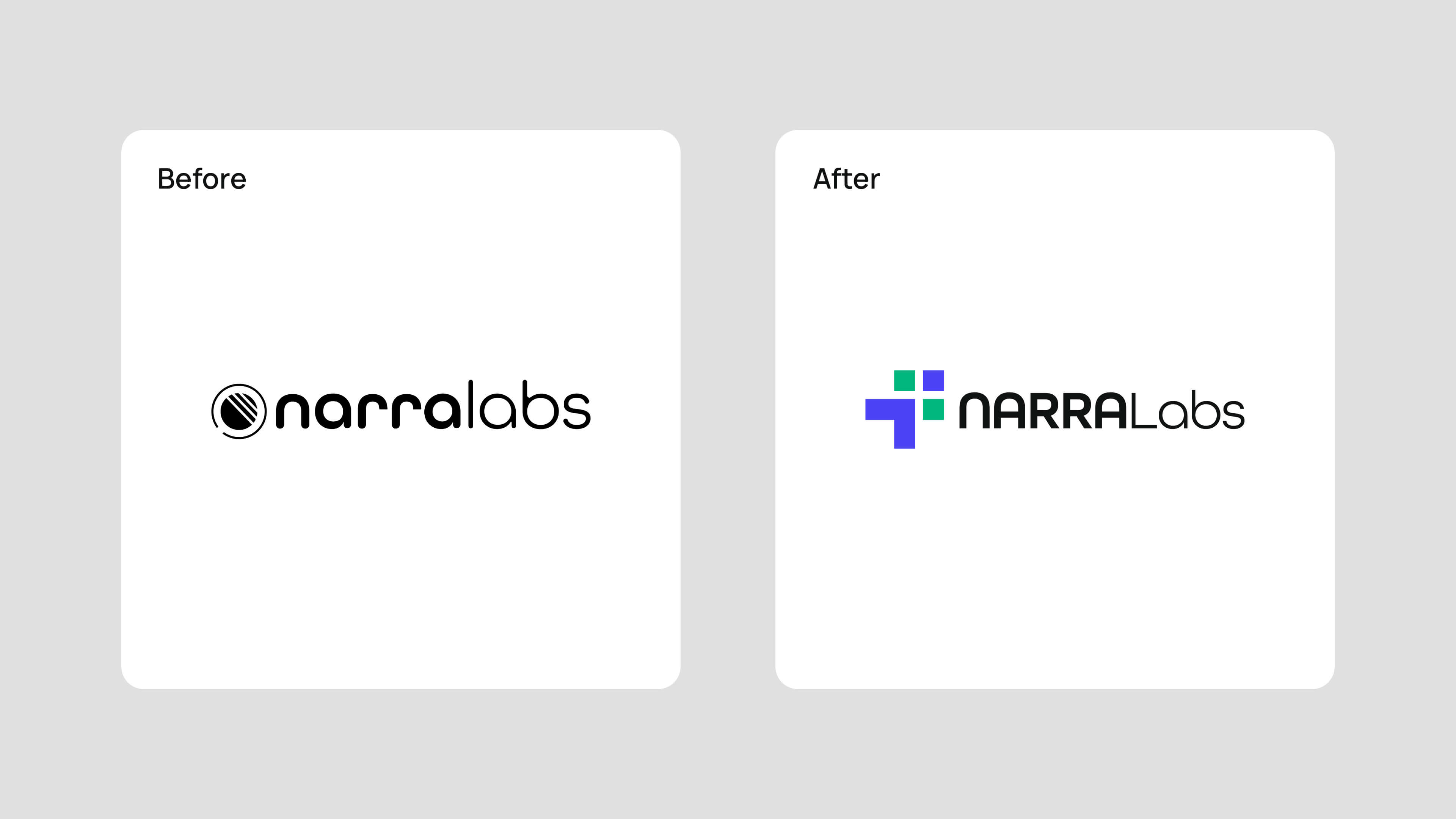 NarraLabs Logo Before and After