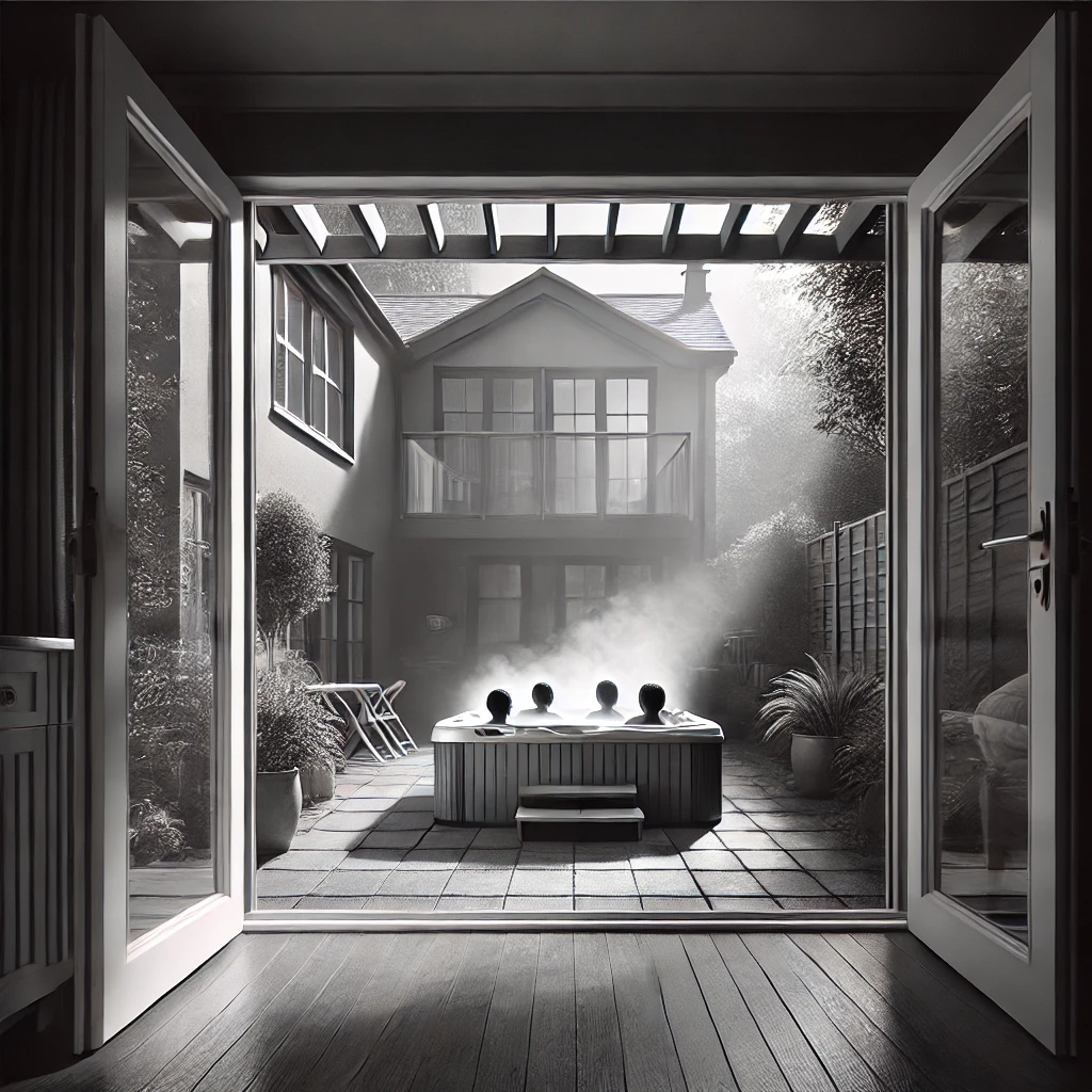 Een stomende jacuzzi avond