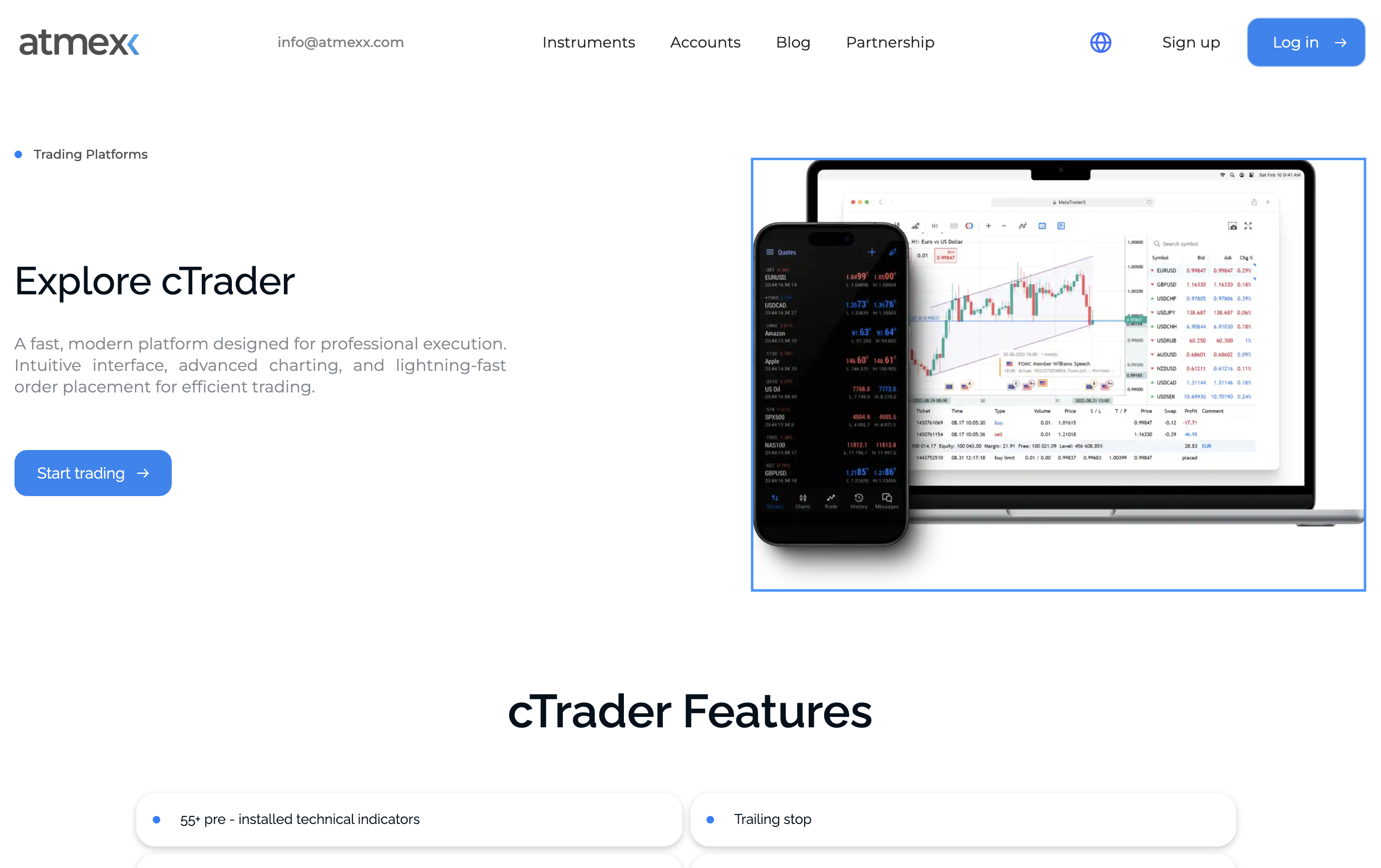 Atmex cTrader Platform