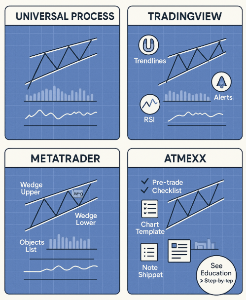 Identifying the Rising Wedge on Trading Platforms