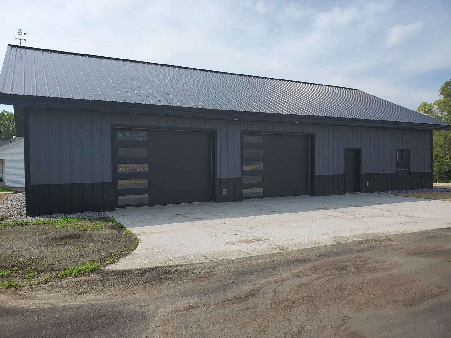 Viking Garage Door shop doors with modern side windows