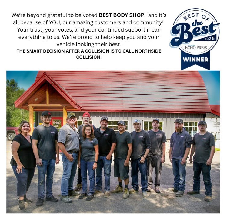 Northside Collision staff Best of Lakes Area Winner best auto body shop