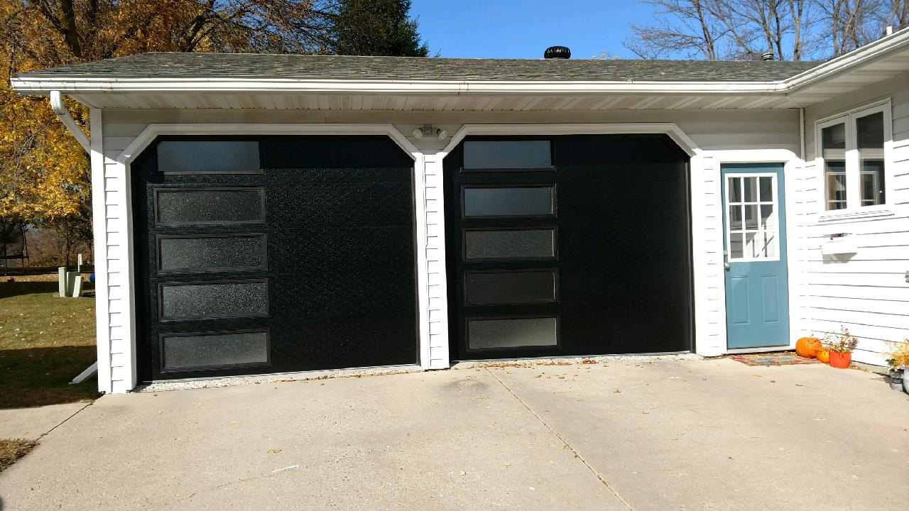 Viking Garage Door black residential garage doors