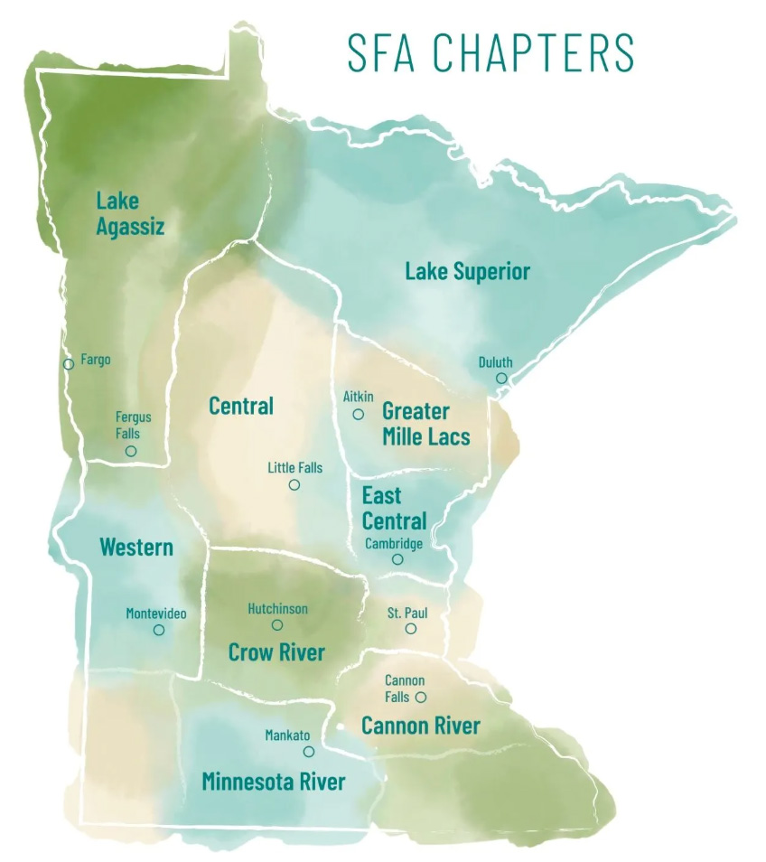 Map of Minnesota SFA Chapters
