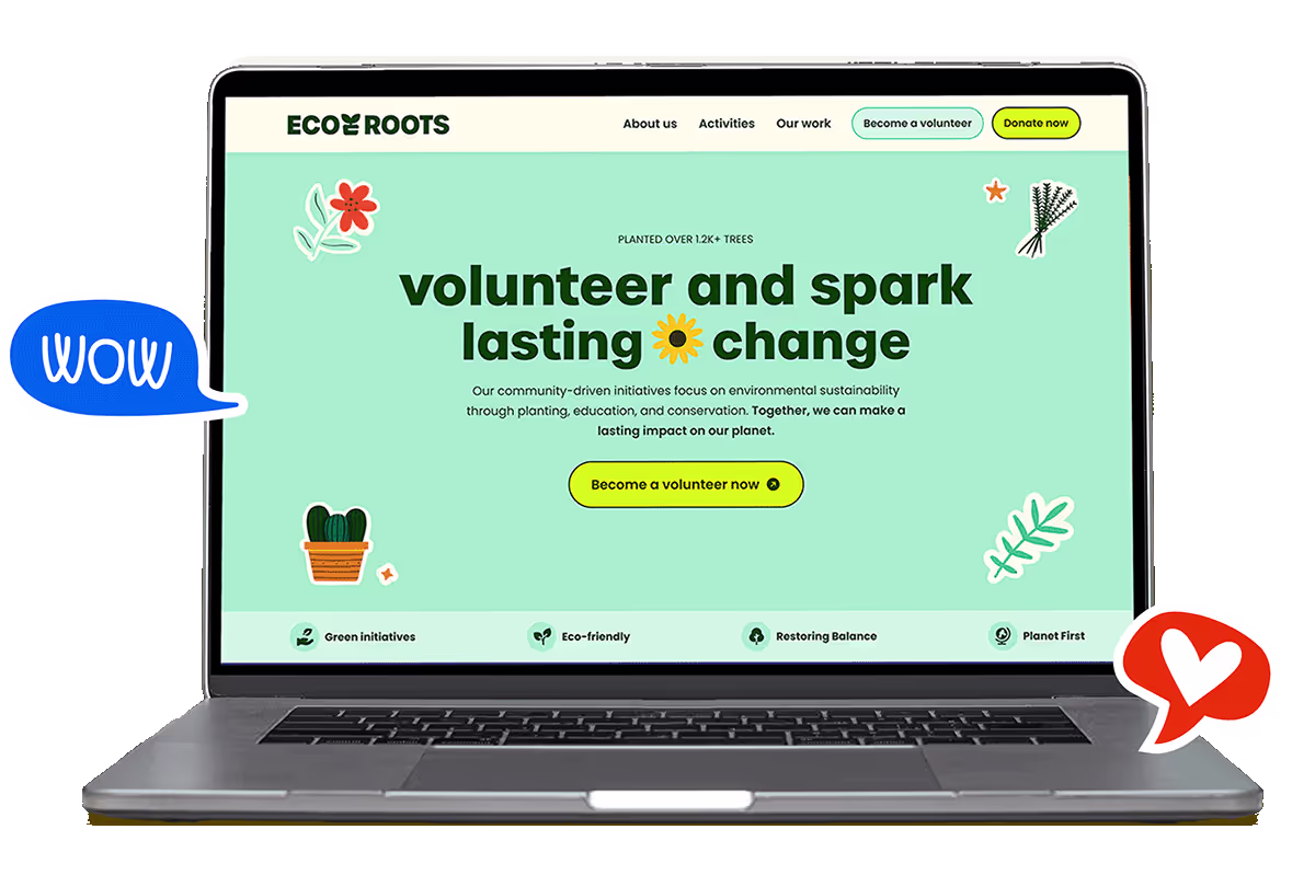 Web design mockup of one of my personal projects