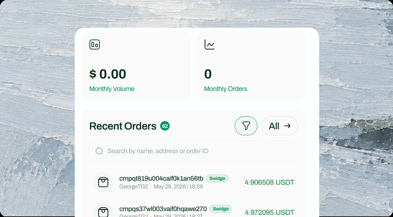 AllScale Checkout store dashboard with recent orders