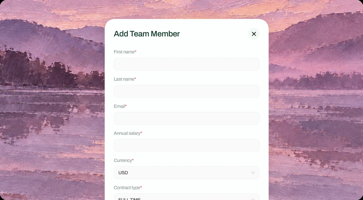 Adding a team member in AllScale Payroll