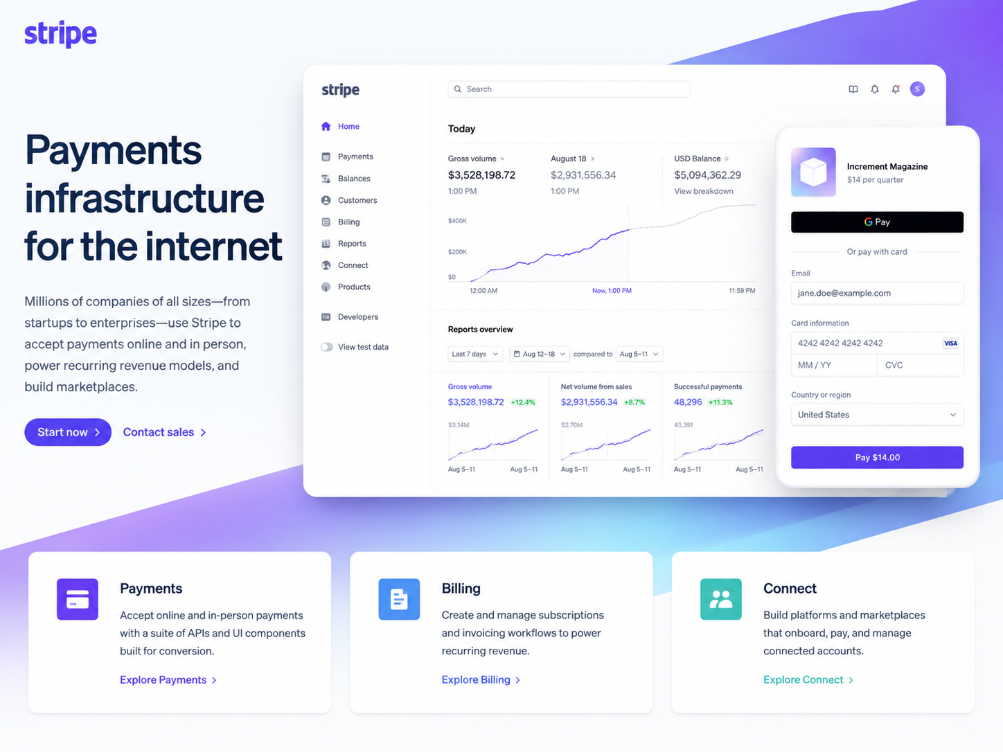 Stripe payment page screenshot