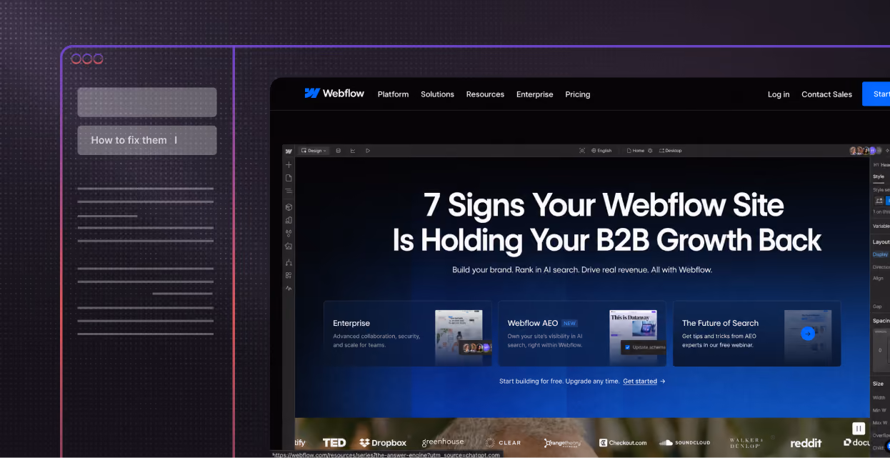 7 Signs Your Webflow Site Is Holding Your B2B Growth Back (And How to Fix Them)