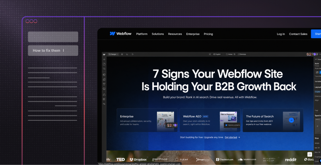 7 Signs Your Webflow Site Is Holding Your B2B Growth Back (And How to Fix Them)