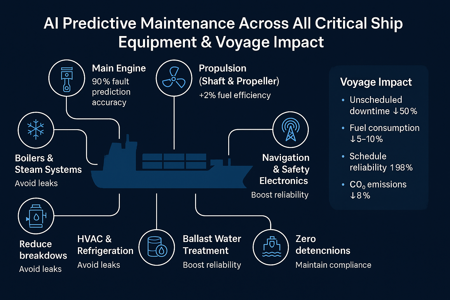 AI-driven Predictive Maintenance Across Ship Systems