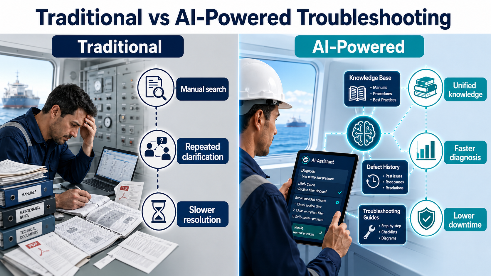 Traditional VS AI Powered Troubleshooting
