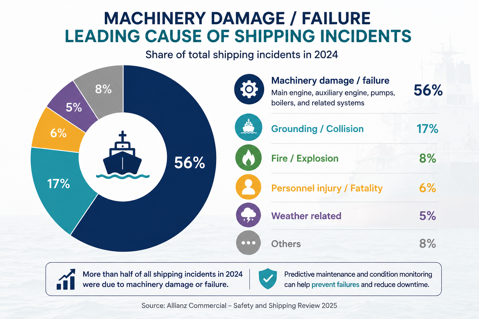 Leading cause of shipping incidents