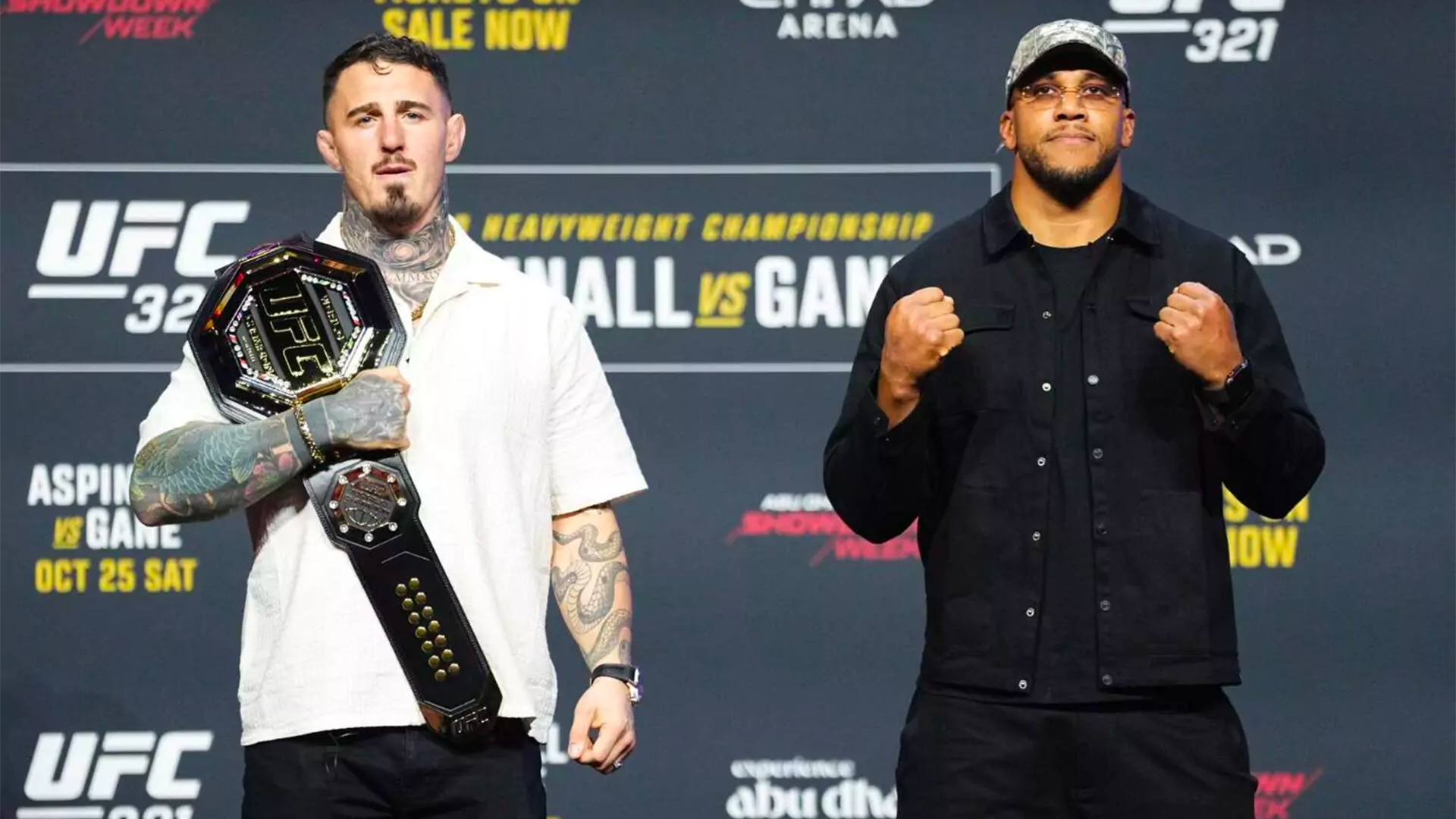 Tom Aspinall vs Ciryl Gane : la tension monte avant le choc des heavyweights à l’UFC 321