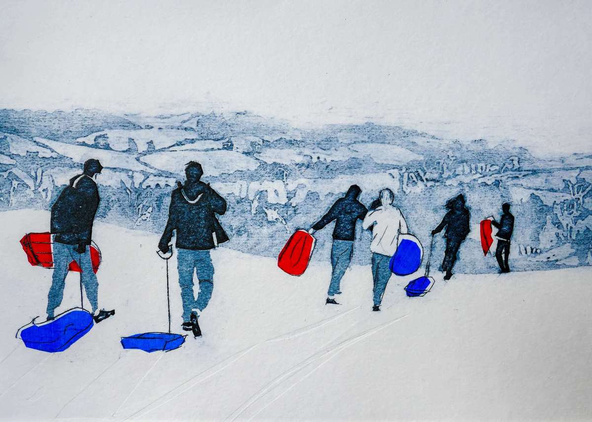Sledgers at Ringinglow