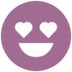 Heart eye smiley icon