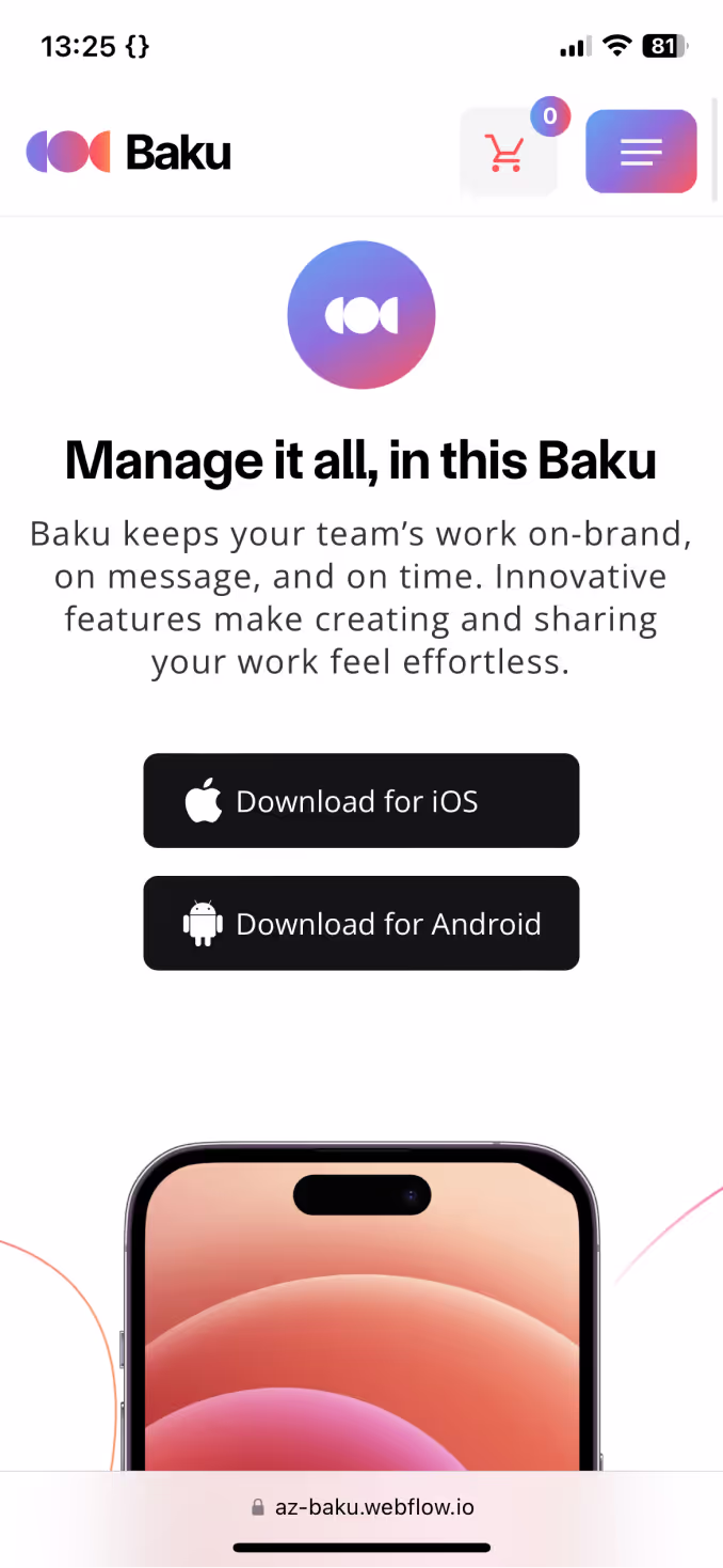 App Webflow Template -
Baku - Created by Wedoflow.com and Azwedo.com