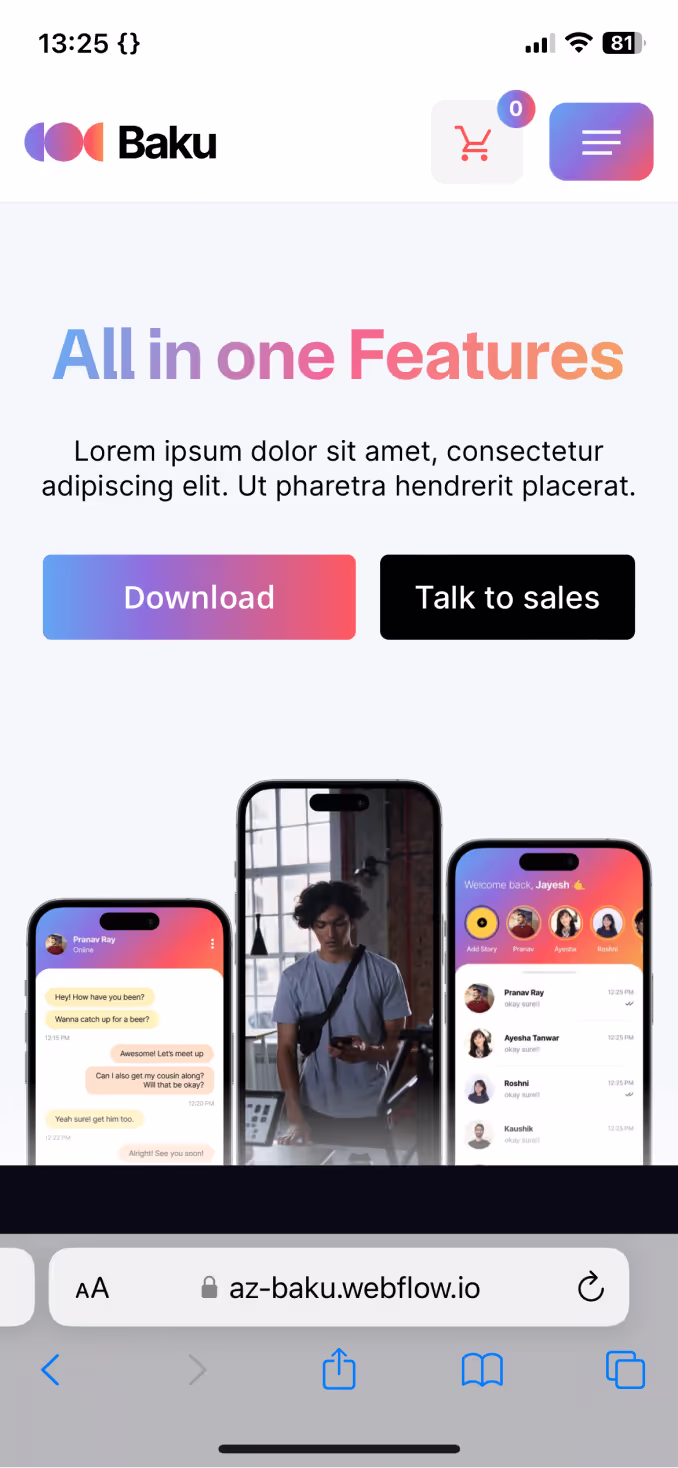 App Webflow Template -
Baku - Created by Wedoflow.com and Azwedo.com