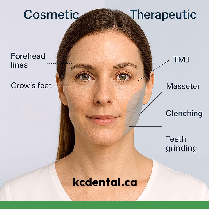 A model comparing the differences between cosmetic and therapeutic botox treatments