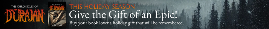 A banner image that reads: This Holiday Give the Gift of an Epic. Buy your book lover a holiday gift that will be remembered.