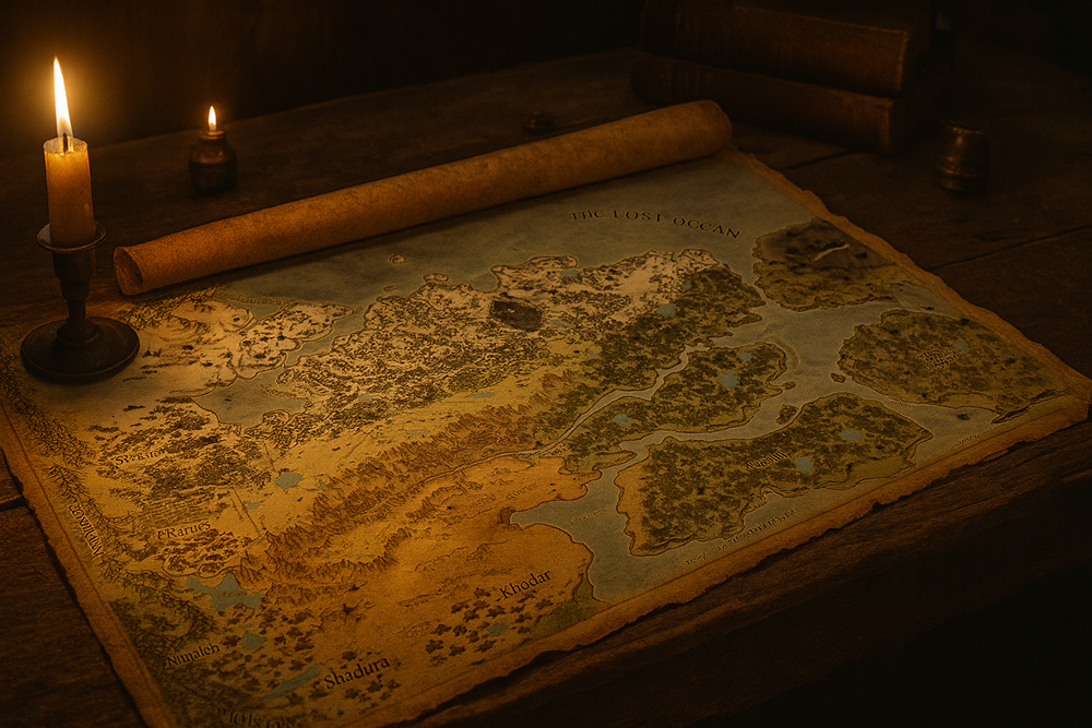 A. H. Lewis - The Chronicles of Durajan - Map of the Awakened World