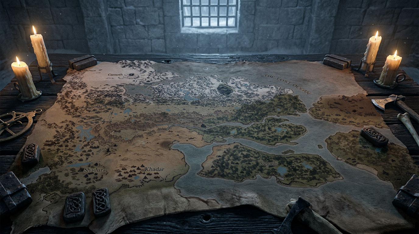 A. H. Lewis - The Chronicles of Durajan - Map of the Awakened World