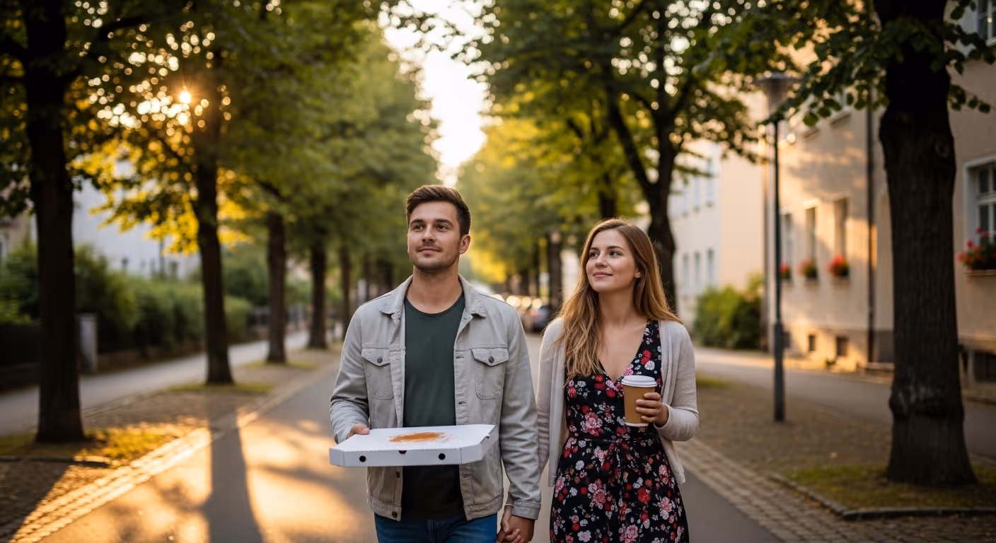 Spaziergang durch Sendling mit Pizza von Crustello