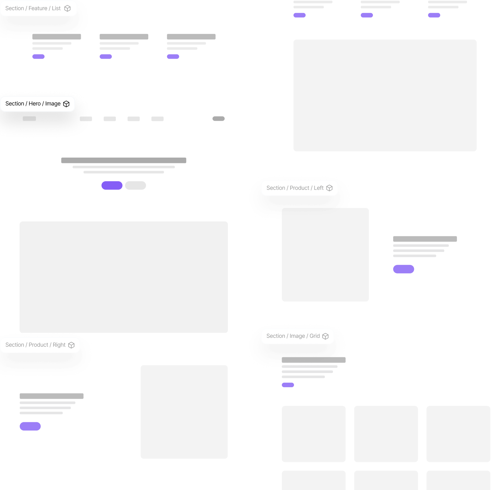custom webflow component library for page building