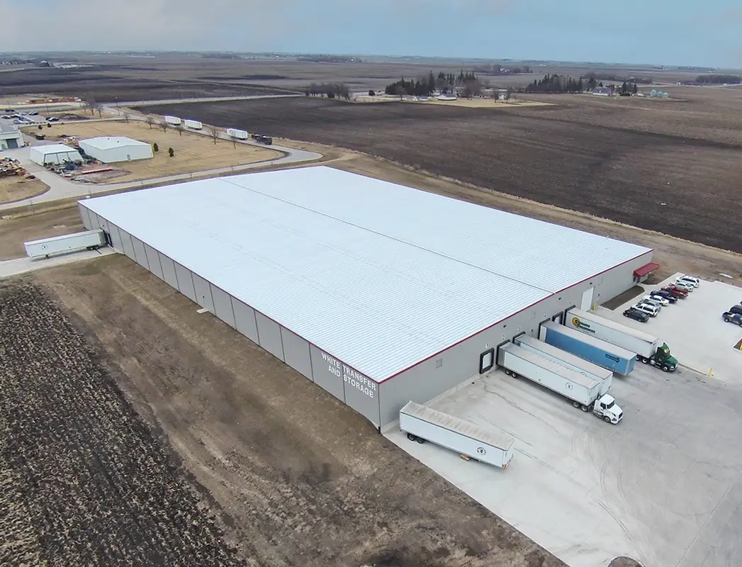 Industrial metal building construction in Iowa by Jensen Builders Ltd.